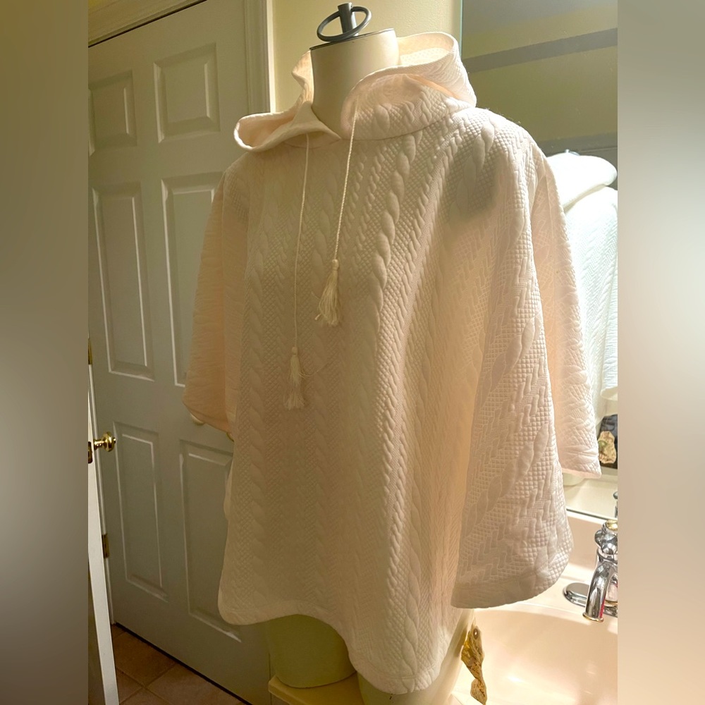One world hooded poncho